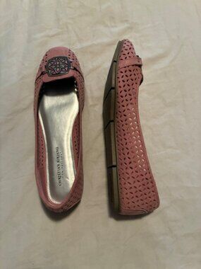 Christian Siriano Payless Dusty Rose Pink Laser Cut Loafers Flats Size 11 NWT